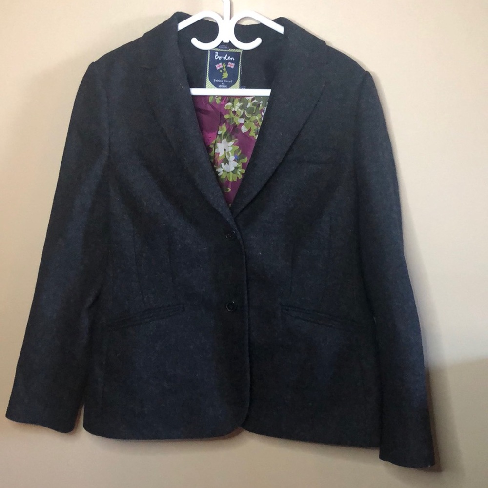 Boden tweed by moon wool blazer plus size 14
